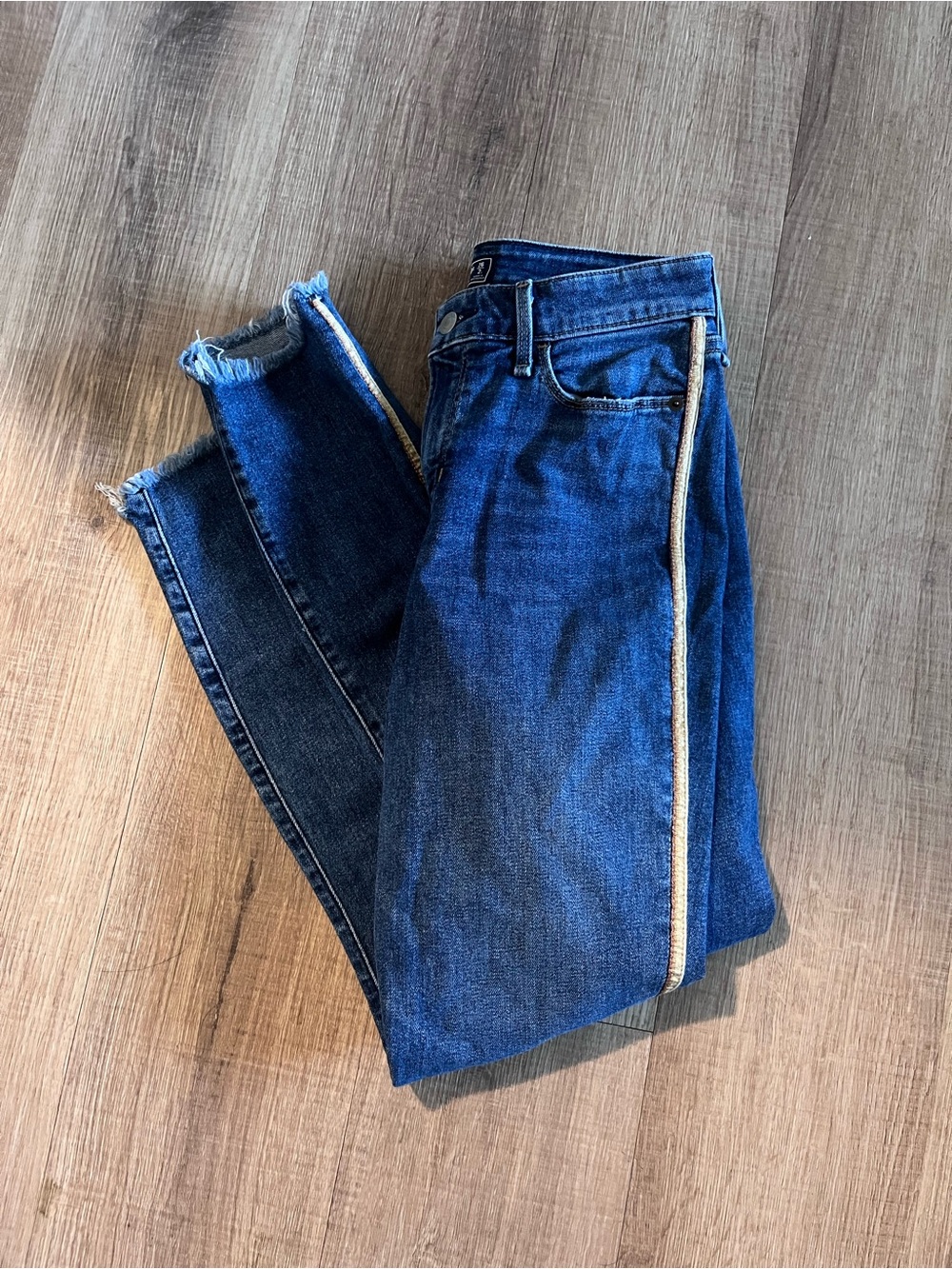 Abercrombie & Fitch Dark Wash Distressed Jeans